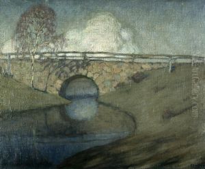 Die Brucke Im Mondschein by Kalpokas Petras