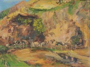 Recinto Con Mucche by Luigi Petrassi