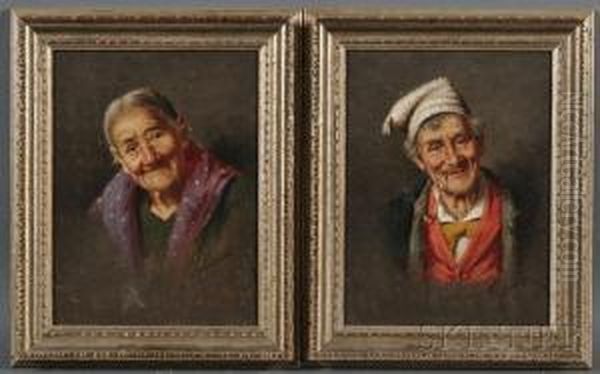 Pair Of Portrait Heads Of Peasants: Grandmother - view 1