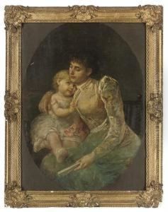 A Mother's Embrace, A Feined Oval