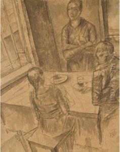 The Artist's Family by Kuzma Sergievitch Petrov-Vodkin