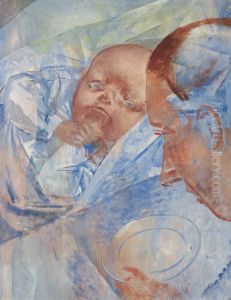 Mother And Child by Kuzma Sergievitch Petrov-Vodkin