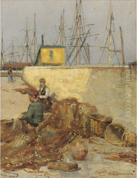 Fisherman In Port - view 1