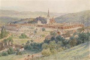 Blick Auf Stift Heiligenkreuz
