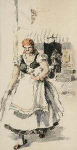 A Peasant Woman At Market by Ladislaus Eugen Petrovits