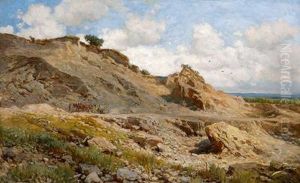 Landschaft Mit Fuhrwerk