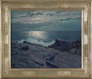 Moonlit Seascape by Victor Petry