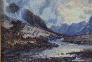 Highland River Landscape by Edwin Pettitt