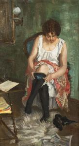 Dame Beimankleiden by Rudolf Petuel