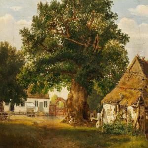 Parti Fra Jaegersborg Dyrehave Ved Gamle Klampenborg by Fritz Petzholdt