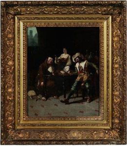 Monk And Cavalier Playing Cards by Frank Charles Peyraud