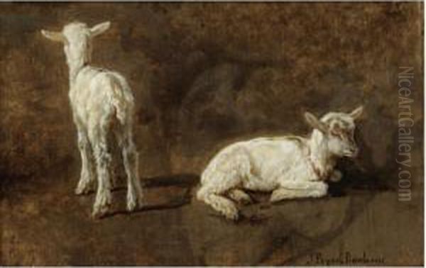 A Study Of Two Lambs - view 1