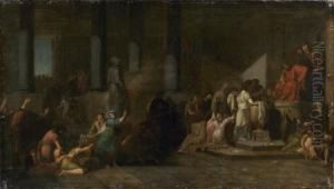 Les Atheniens Et Les Atheniennes Tirant Au Sort Pour Etre Livres Au Minotaure by Jean-Francois-Pierre Peyron