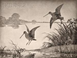 Bob Whites Inflight by Alfred Conway Peyton