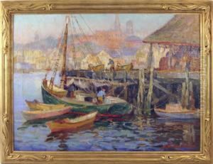 Harbor Scene by Bertha Menzler Peyton