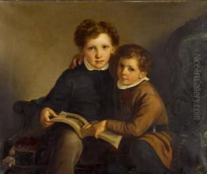 Zwei Knaben Bei Der Lekture by Giovanni Pezzotta