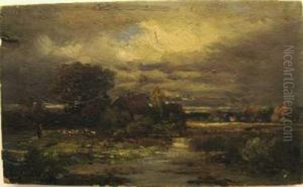 Gewitterwolken Uber Moorlandschaft - view 1