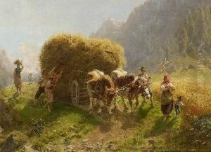 Getreideernte. by Wilhelm Pfeiffer