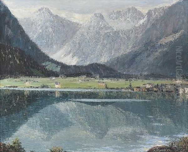 Sommerliche Ansicht Eines Bergsees. - view 1