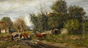 Tending The Cattle by William Preston Phelps