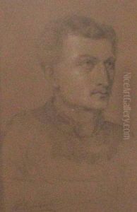 Portrait D'homme De Trois-quarts by Henri Felix Emmanuel Philippoteaux