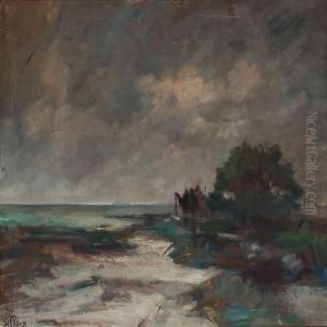 Coastal Scene From The North Sea, Denmark by Sally Philipsen