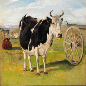 A Black-and-white Cow by Theodor Esbern Philipsen