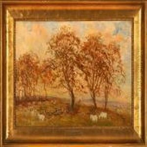 Danish Evening Landscape From Borup by Theodore Esbern Philipsen