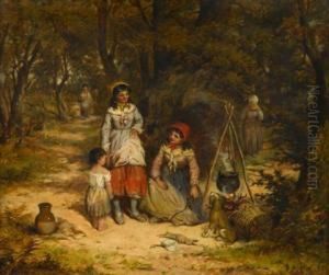 Gypsy Women By A Campfire