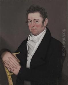 Portrait Of A Gentleman Sitting In A Yellow Chair by Ammi Phillips