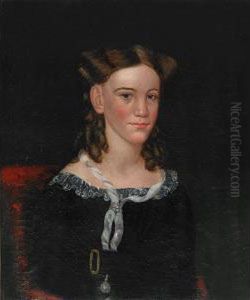 Portrait Of A Young Girl Seated In A Red Chair, Maryash...?