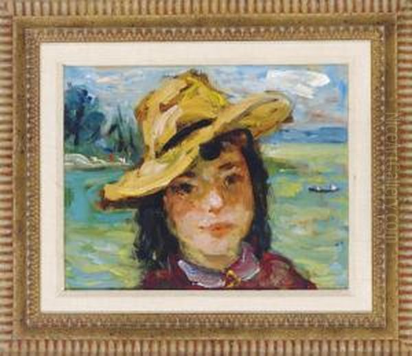 Girl With A Straw Hat - view 1