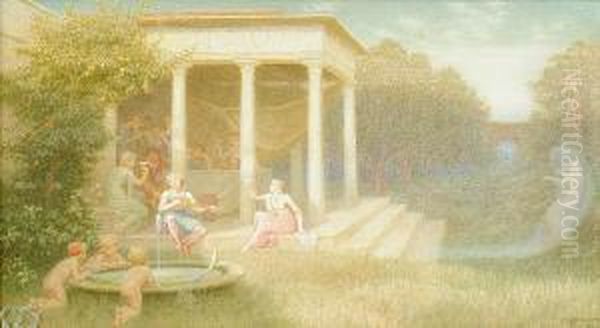 When I Was Dead My Spirit Turned To Seek The Much Frequented House; I Passed The Door, And Saw My Friends Feasting Beneath The Green Orange Boughs - view 1