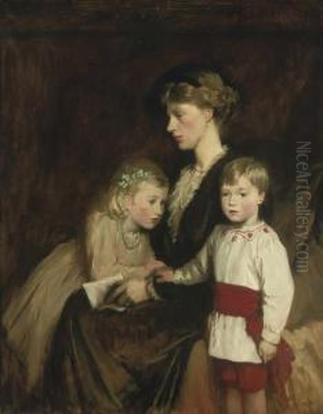 Portrait Of A Mother And Children - view 1