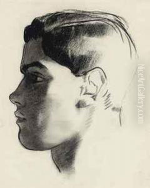 Head Of A Young Man In Profile - view 1