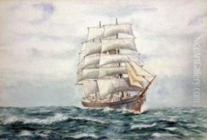 Seascapes With Schooners In Full Sail