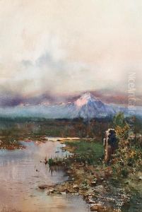 Mountain Landscape by Giuseppe Ferdinando Piana