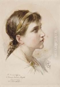 Volto Di Fanciulla (giovane Santa) by Giovanni Piancastelli