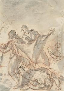 Death Of A Hero And Embracing Couple: A Double Sided Work by Santo Piatti