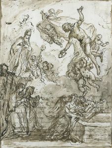Le Christ Ressuscite Apparaissant A Quatre Saints Le Christ Ressuscite Apparaissant A Quatre Saints