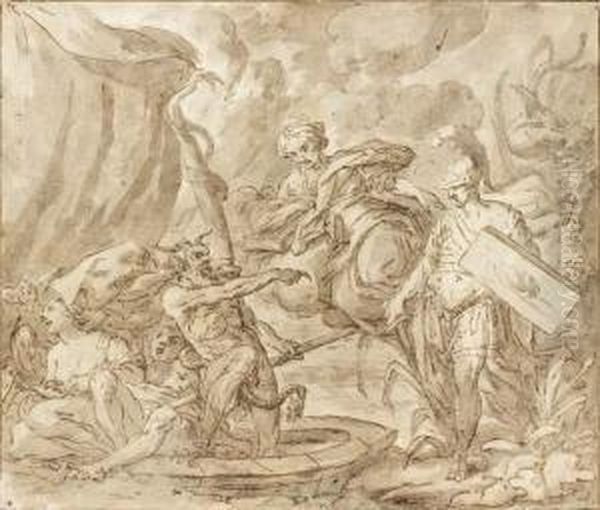 Satyres Et Guerriers - view 1