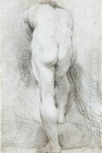 Academie D'homme En Pied Vu De Dos by Gioavanni Batista Piazetta