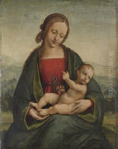 The Madonna And Child With A Goldfinch by Albertino Piazza