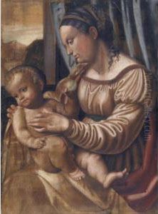 Madonna And Child by Calisto Piazza