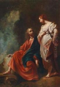 Christ And The Woman Of Samaria At Thewell by Giovanni Battista Piazzetta