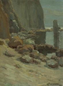 Rocky Cliffs, Catalina by Gottardo Piazzoni