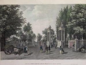Vista De La Primera Puerta Del Jardin Del Principe En El Rl. Sitiode Aranjuez