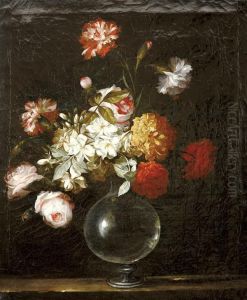 Bouquet De Fleurs Dans Un Vase De Verre by Jean Michel Picard