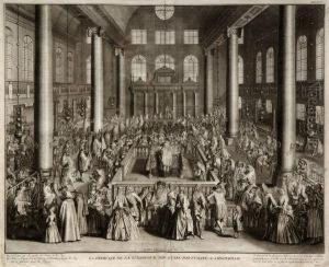La Dedicace De La Synagogue Des Juifs Portugais A Amsterdam by Bernard Picart