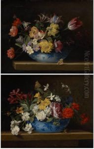 Bouquets
Fleuris Avec Insectes Sur Entablement by Jean Picart